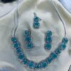 Royal Square Gemstone Necklace Set