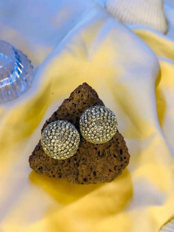 Luxe Pave Dome Stud Earrings